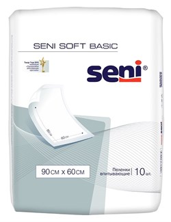 Пеленки впитывающие одноразовые Seni Soft Basic 90x60 см, (10 шт.) РФ 33002 - фото 4592