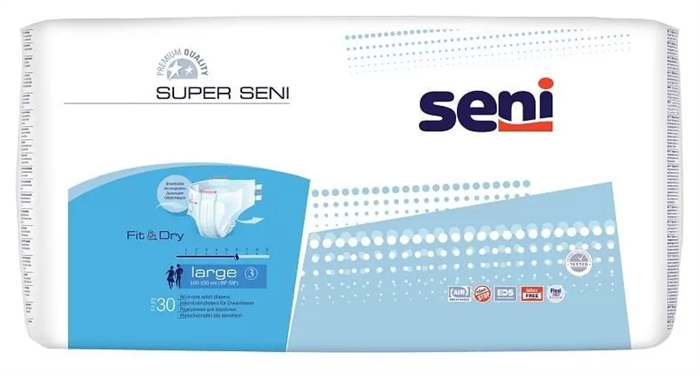 Подгузники для взрослых Super Seni Large (30 шт.), Россия 31005 - фото 4874