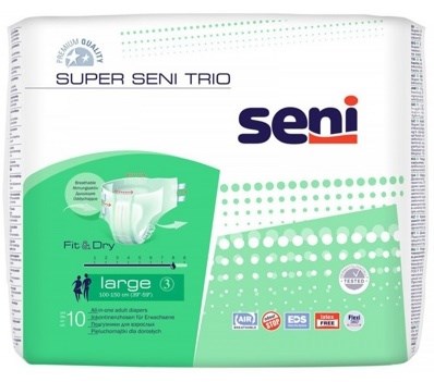 Подгузники дышащие для взрослых Super Seni Trio Large (10 шт.) 31014 - фото 4884