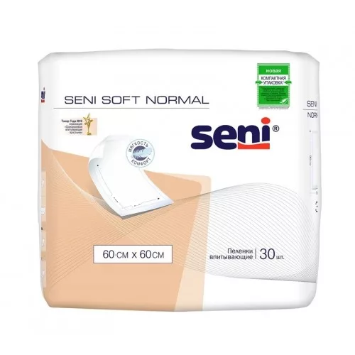 Пеленки впитывающие Seni Soft Normal 60x60 (30 шт.) РФ 33009 - фото 4888