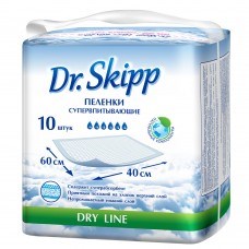 Пеленки гигиенические супервпитывающие, одноразовые Dr.Skipp Soft Line 60х40 (10 шт.) 33016 - фото 5026