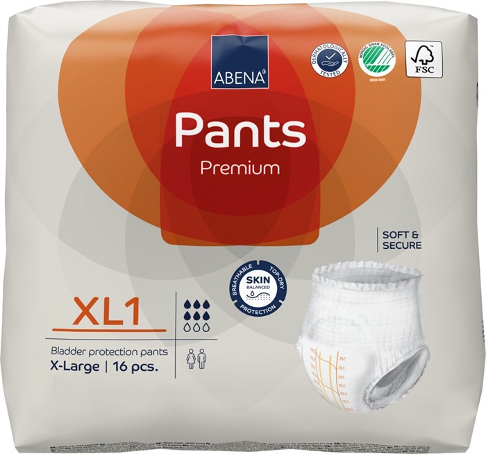 Подгузники-трусики для взрослых ABENA Pants Premium XL1 (16 шт) 32032 - фото 6079