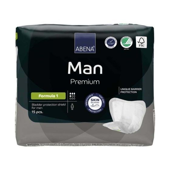 Прокладки одноразовые для взрослых  Abena Man Formula 1 Premium (15 шт) 35009 - фото 6084