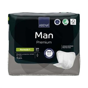 Прокладки одноразовые для взрослых  Abena Man Formula 1 Premium (15 шт) 35009