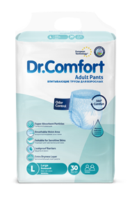 Подгузники-трусики для взрослых Dr. Comfort Adult Pant Jumbo Pack Large-30 32034