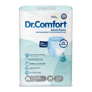 Подгузники-трусики для взрослых Dr. Comfort Adult Pant Jumbo Pack Extra Large-30 32035