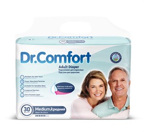 Подгузники для взрослых Dr.Comfort Adult Diaper Jumbo pack Medium-30 31018