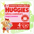 Детские одноразовые подгузники Huggies Ultra Comfort Giga 4 (8-14кг)*80 шт. Girl 41039 - фото 5818